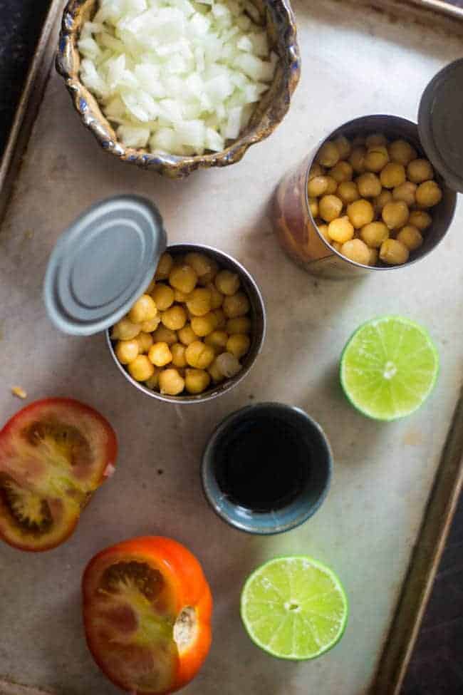 Vegan Chickpea Curry - A gluten free, 20-minute, weeknight dinner that's made extra creamy with coconut milk! It's perfect for a cozy, Meatless Monday meal! | Foodfaithfitness.com | @FoodFaithFit