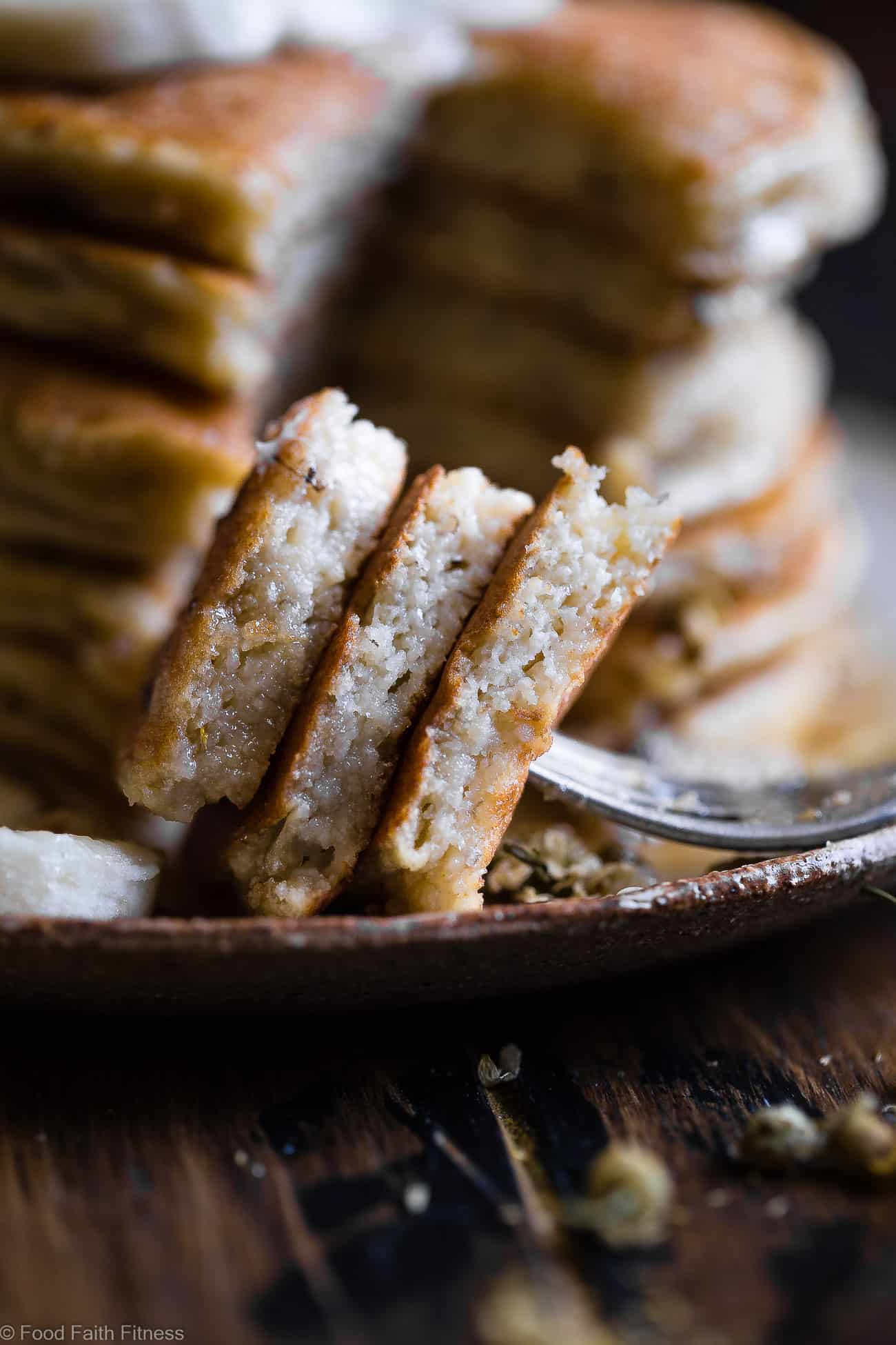 Easy Banana Paleo Pancake Recipe - These are the best paleo pancakes! Naturally sweetened, gluten, grain and dairy free and SO light and fluffy! The perfect healthy start to your day or weekend breakfast! | Foodfaithfitness.com | @FoodFaithFit
