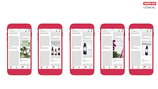 screengrab from Pinterest 100 on L'Oreal campaign